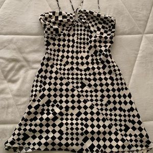 Checkered short dress